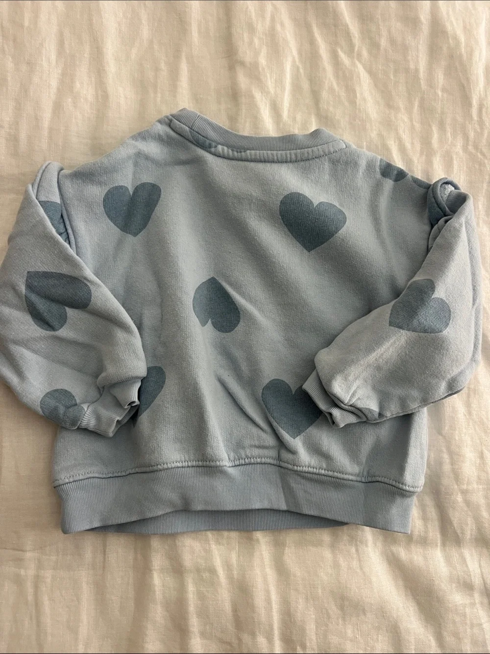 GAP Light Blue Heart Print Sweatshirt Set